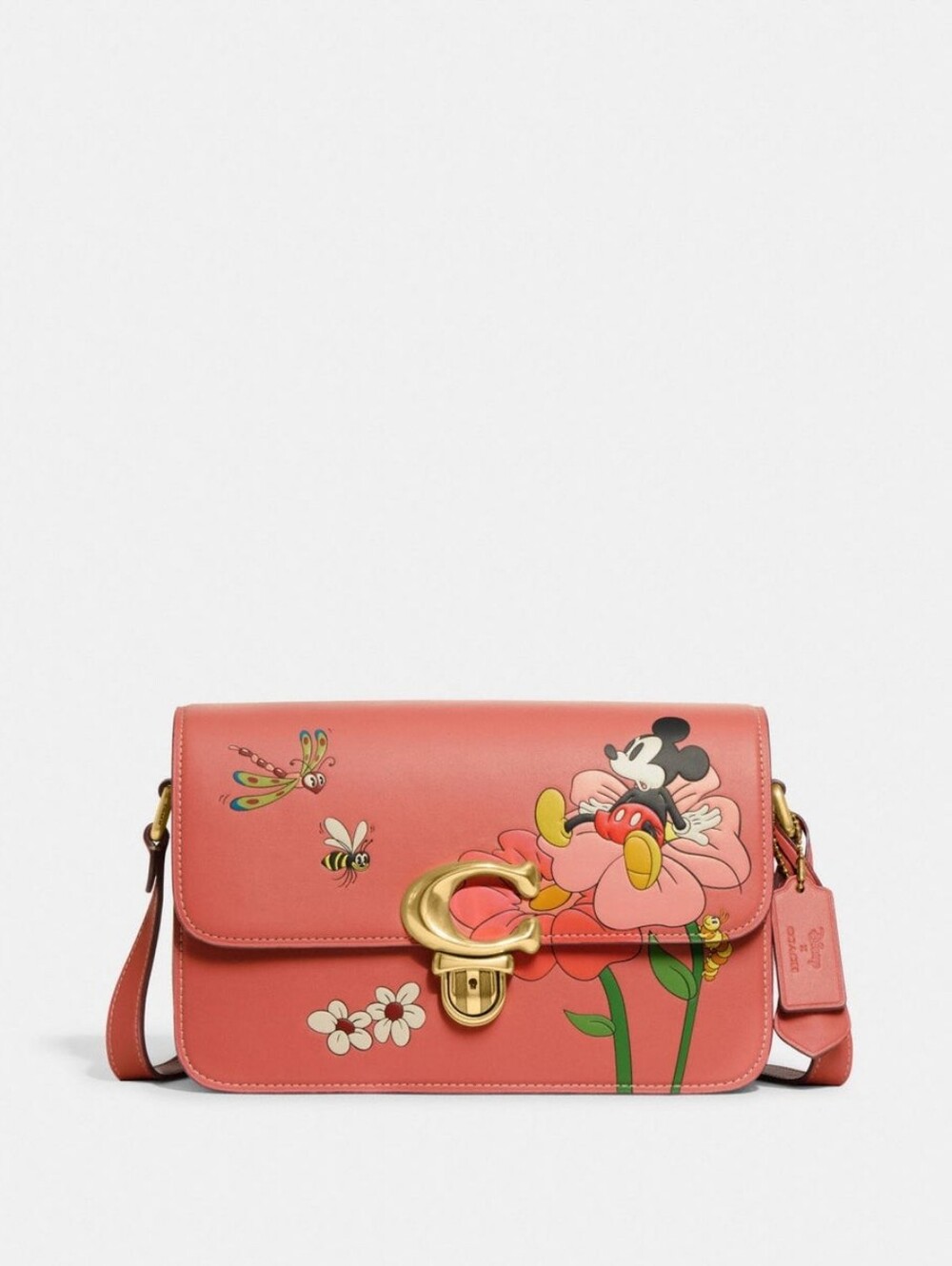 NWT Rare Authentic Disney x Coach Studio Shoulder Bag Mickey Mouse Flowers CH413 - Picture 12 of 12